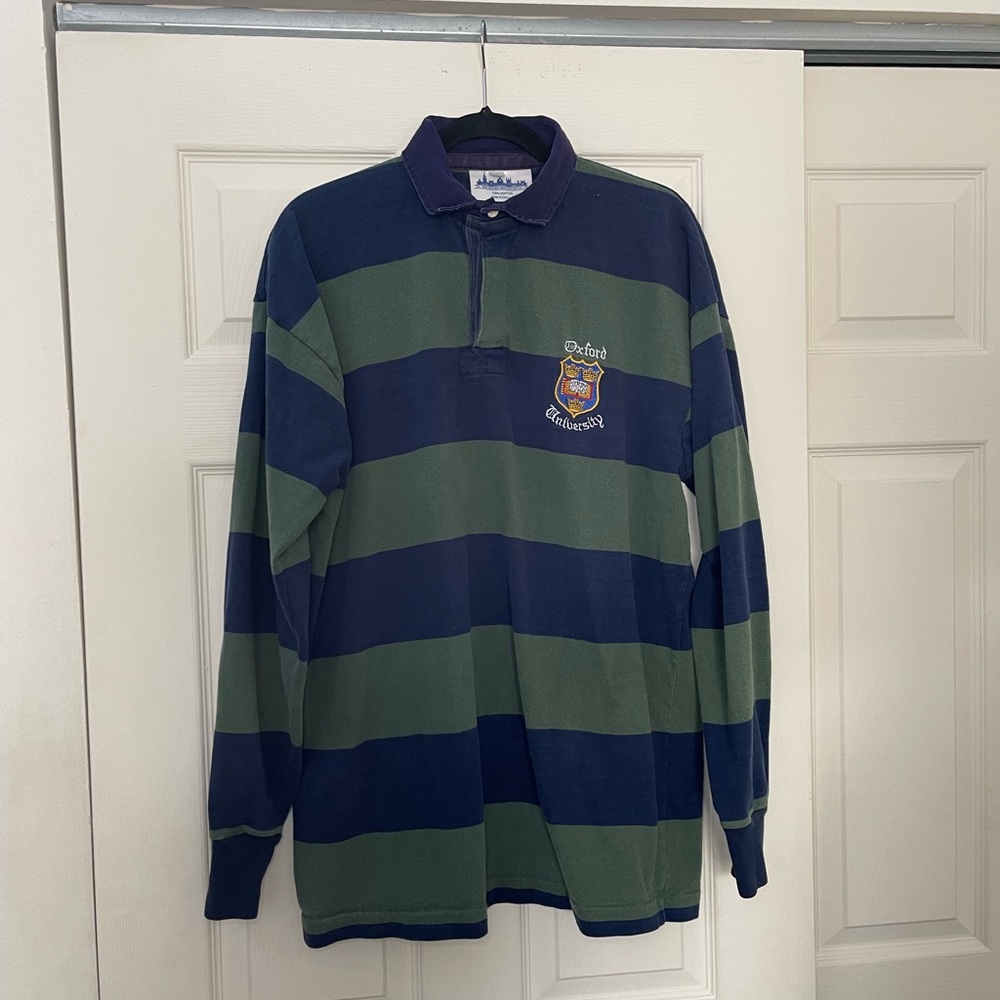Vintage Oxford University long Sleeve Polo